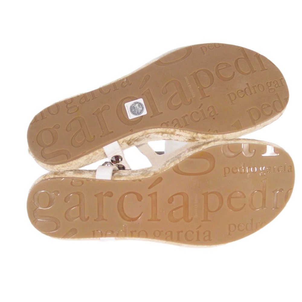 PEDRO GARCIA Judith $595 Swarovski Crystal T-Strap Sandals Cervo/White 39/9 - Picture 5 of 8